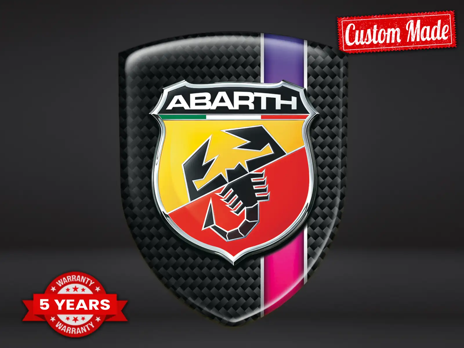 Fiat Abarth Automobile Silicone Logos Style Star Customizable